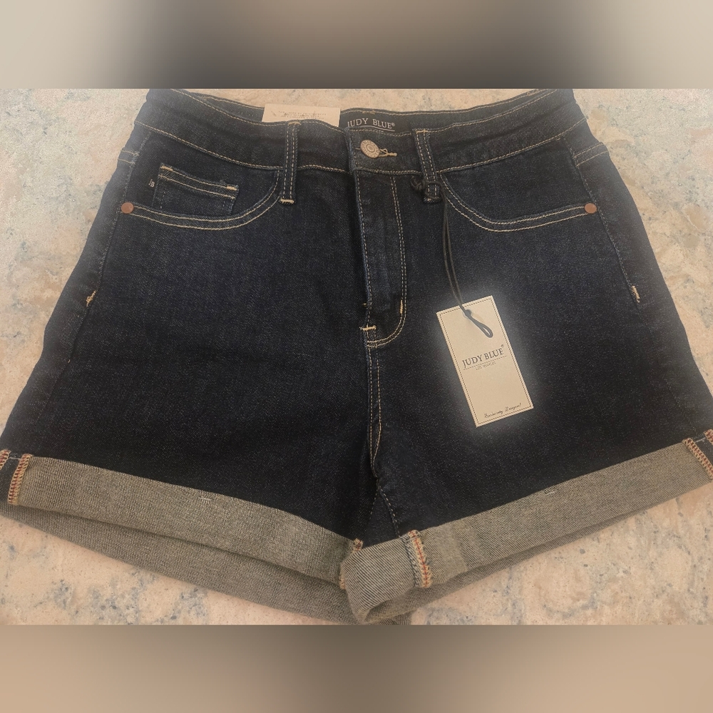 Judy Blue Women's Dark Blue Denim Shorts